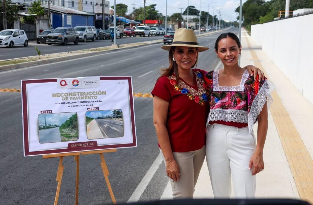 PAVIMENTACIÓN DE LA AVENIDA POLITÉCNICO FINALIZADA EN CANCÚN