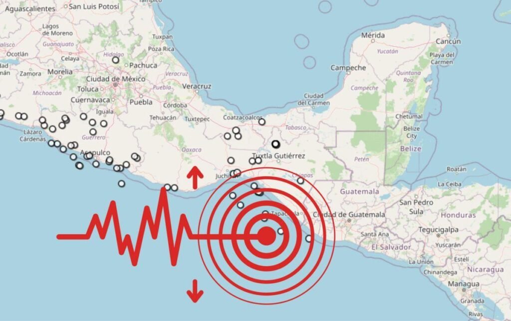 TRES SISMOS SACUDEN LAS COSTAS DE CHIAPAS EN MENOS DE 15 MINUTOS